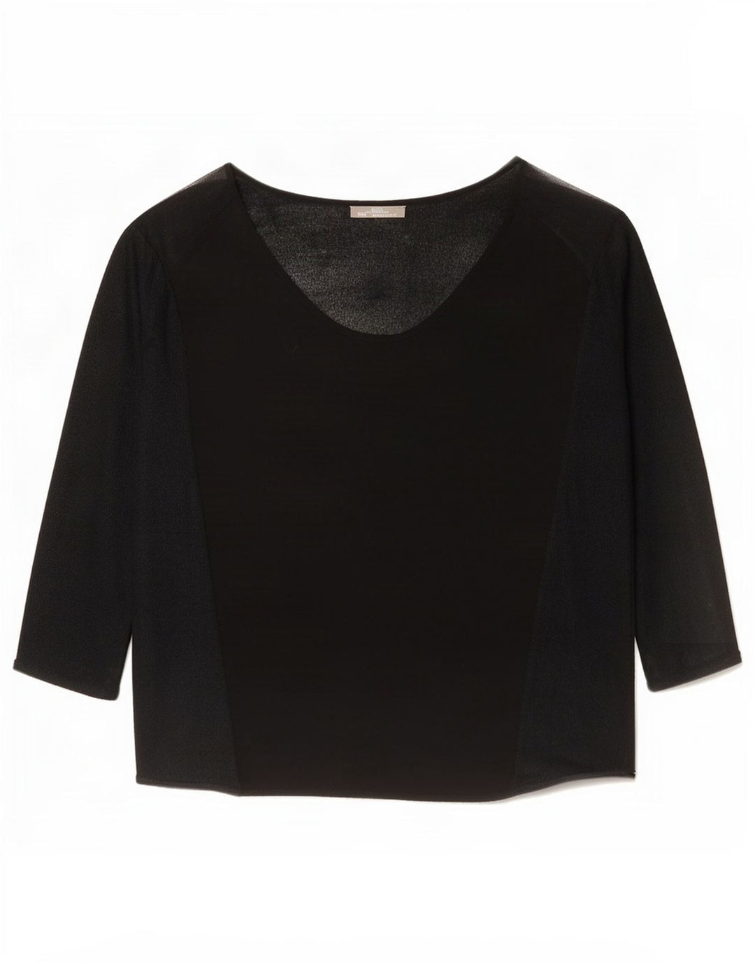 Женский топ оверсайз Zara с рукавом 3/4 UK 14, средний черный