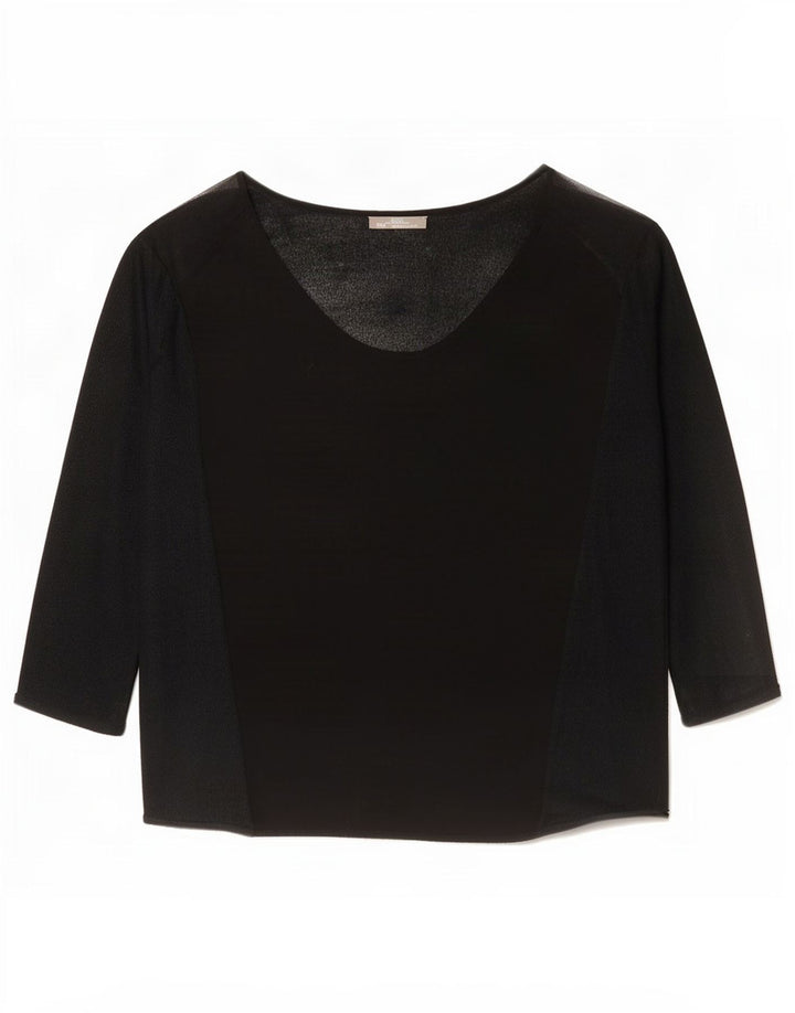Женский топ оверсайз Zara с рукавом 3/4 UK 14, средний черный