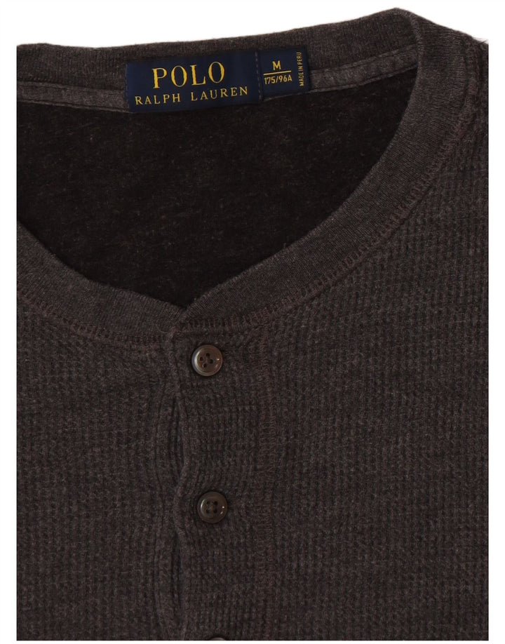 Мужской топ с длинным рукавом Polo Ralph Lauren среднего серого цвета