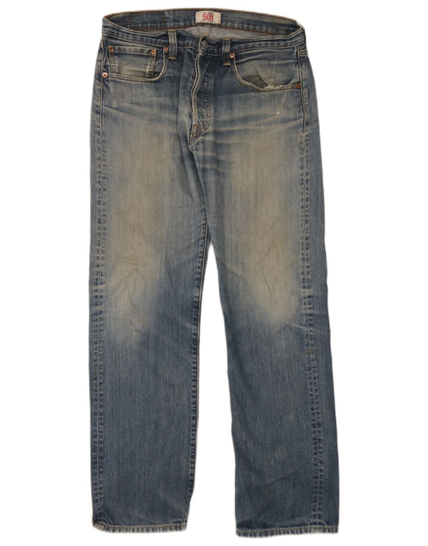 Мужские прямые джинсы Levi's 501 W32 L32 синие, хлопок