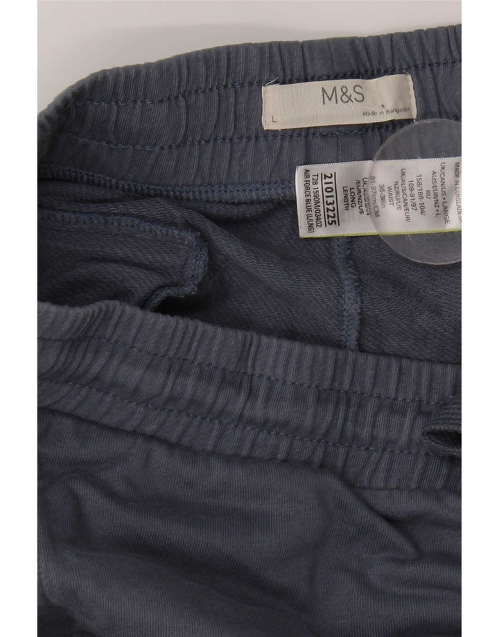 Мужские спортивные брюки Marks & Spencer, большие синие хлопковые