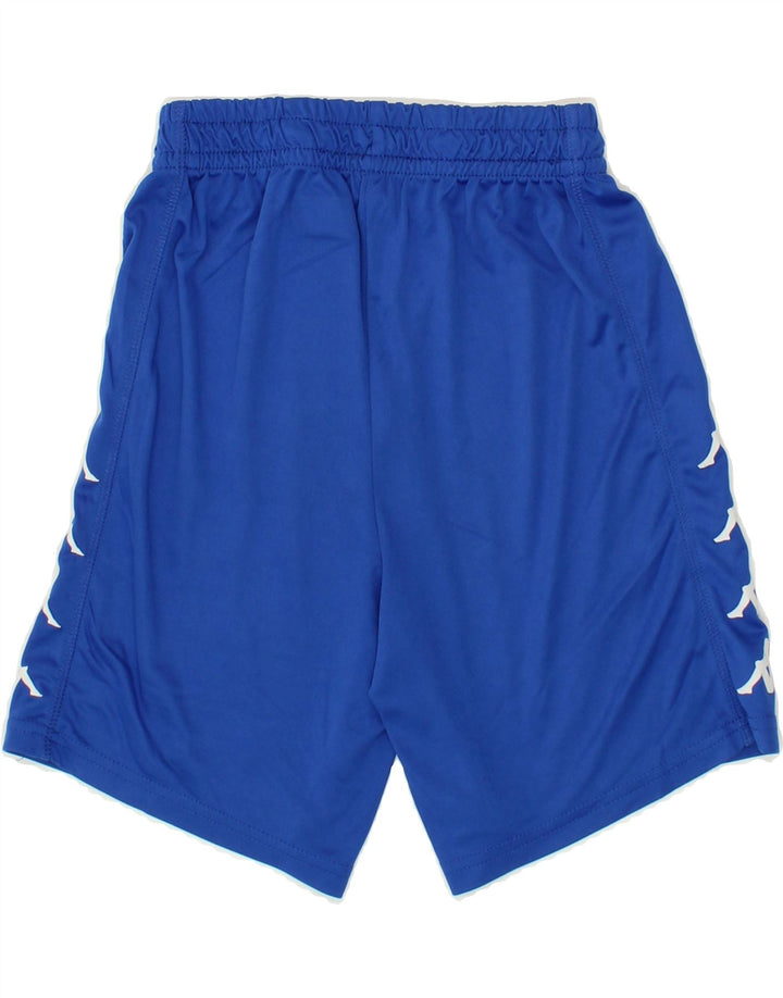 KAPPA Boys Graphic Sport Shorts 11-12 Years Blue Polyester Vintage Kappa and Second-Hand Kappa from Messina Hembry 