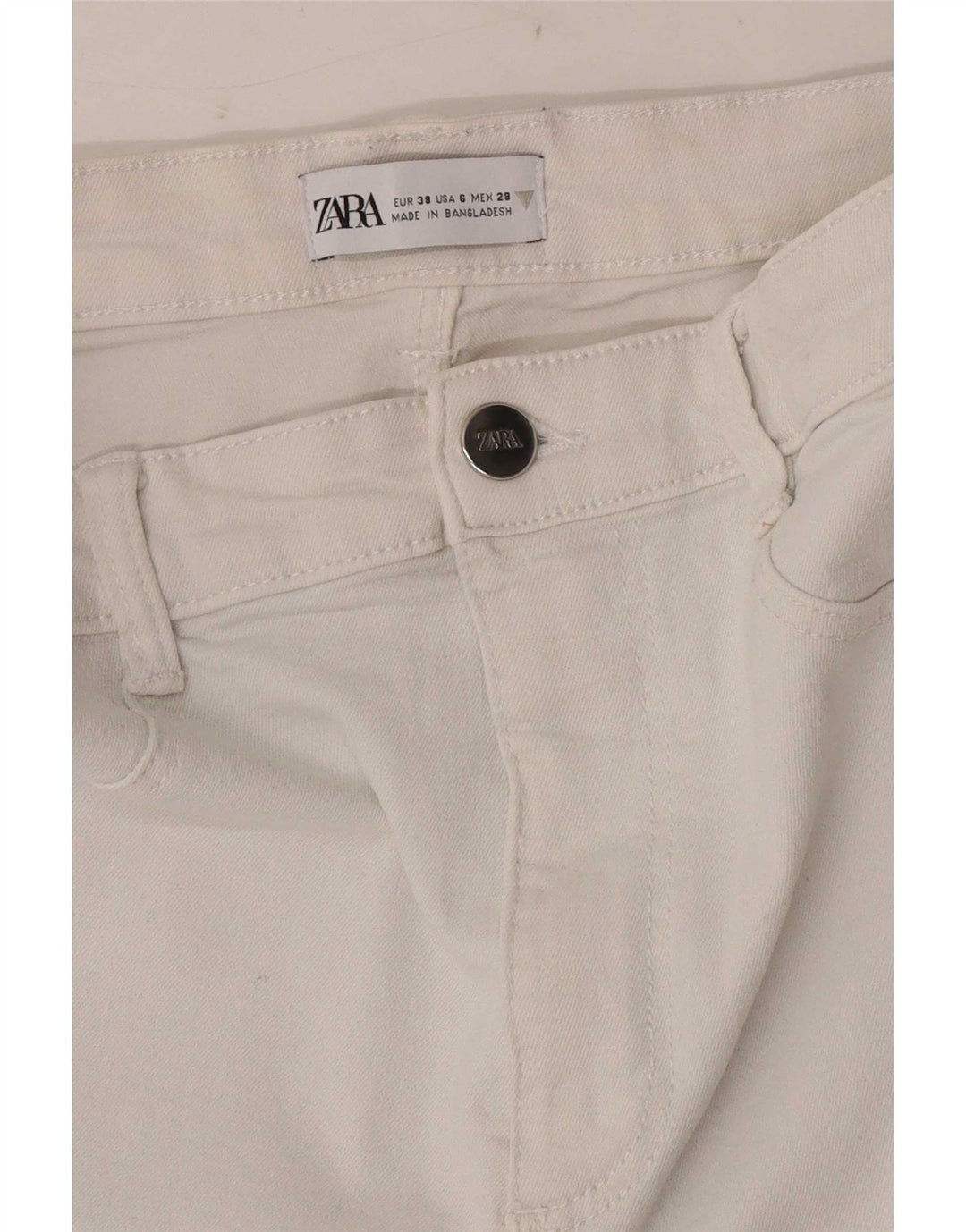 Женские джинсы джеггинсы Zara EU 38, маленькие W28 L28, белые