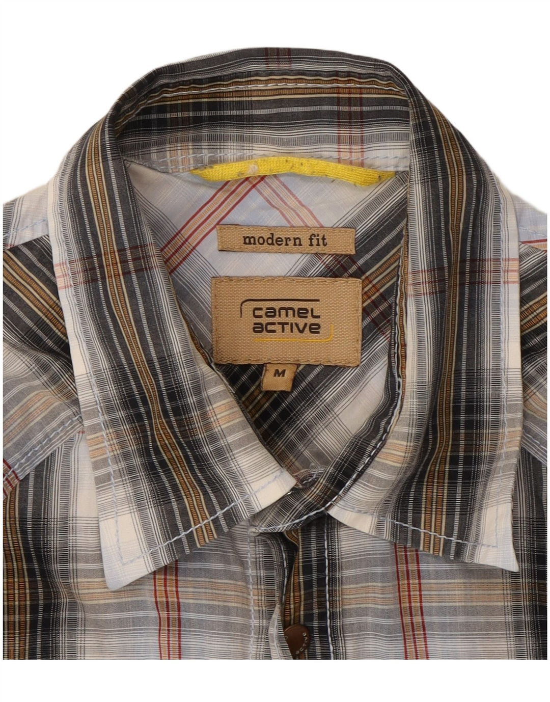CAMEL ACTIVE Mens Modern Fit Shirt Medium Blue Check Cotton