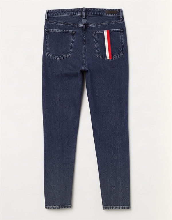 Женские зауженные джинсы Tommy Hilfiger Gramercy с высокой посадкой W28 L32, синий хлопок