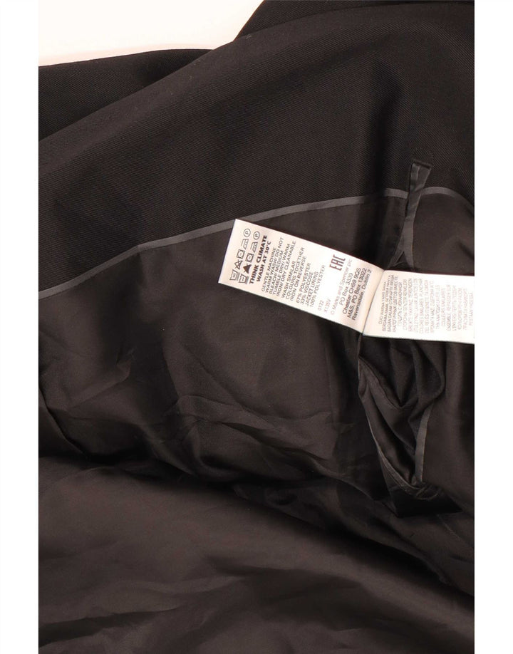 Мужской пиджак на двух пуговицах Marks & Spencer UK 46 XL, черный полиэстер