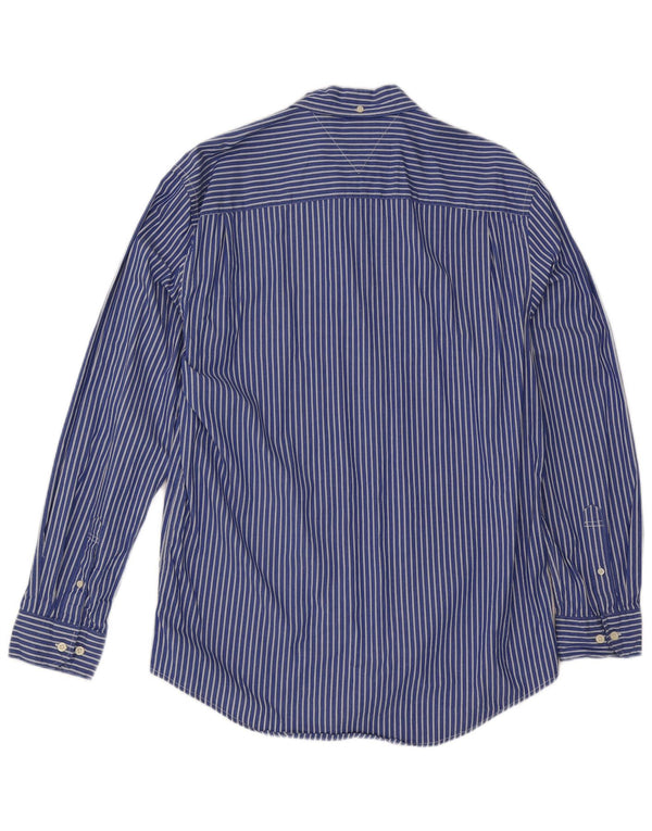 Мужская рубашка Tommy Hilfiger XL, синяя хлопковая полоска