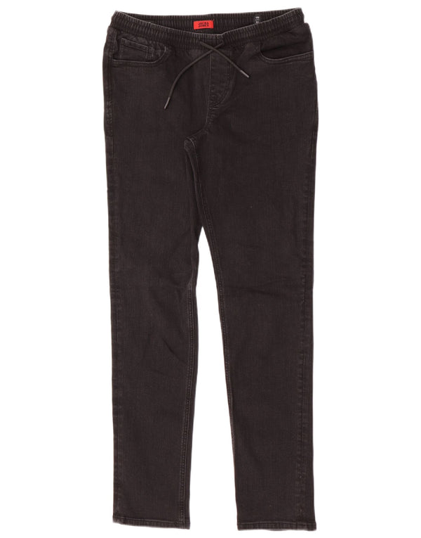 Джинсы GLENN Slim для мальчиков Jack & Jones 14-15 лет W28 L30, черный хлопок