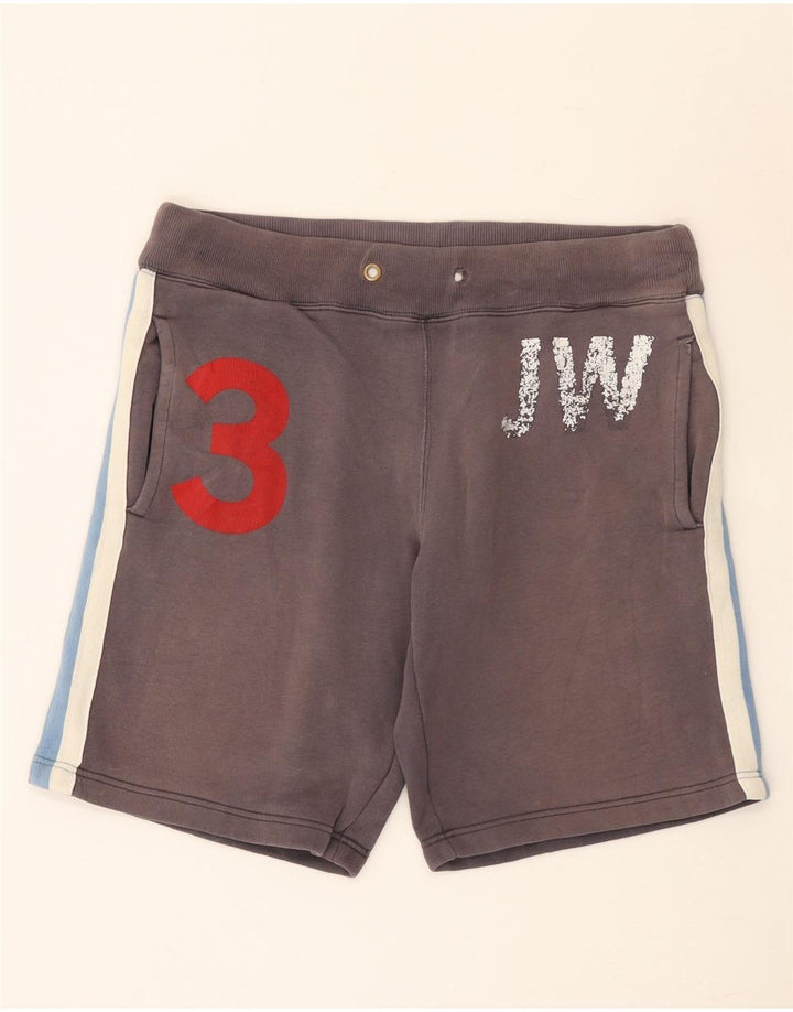 Мужские спортивные шорты с рисунком Jack Wills, хлопок среднего серого цвета с цветными блоками