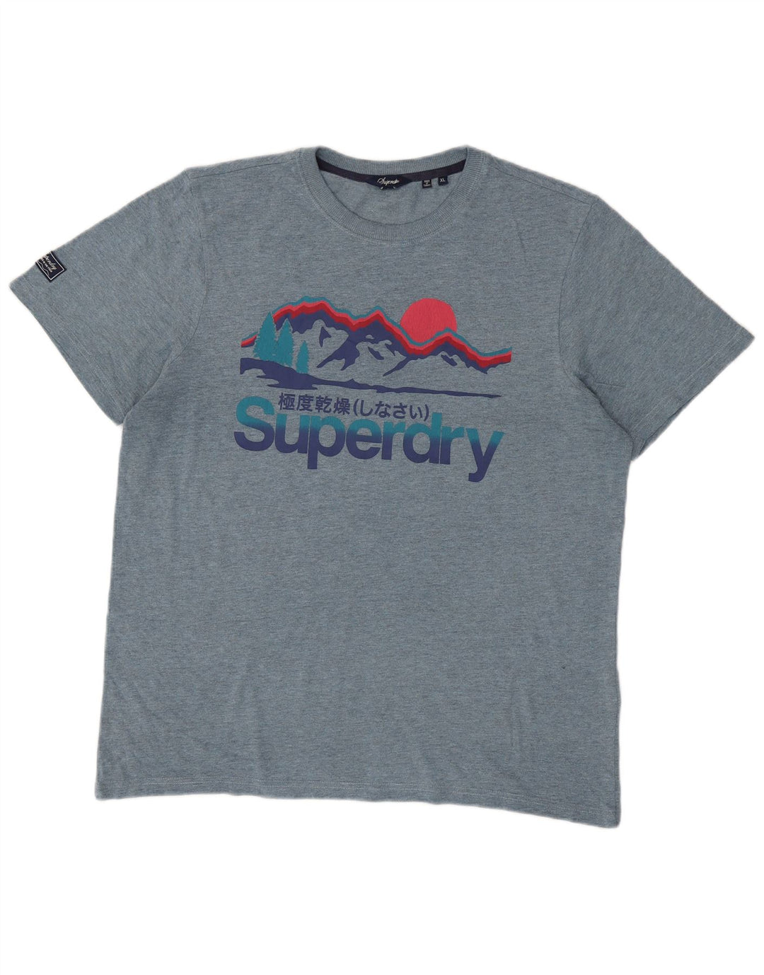 Мужская футболка с рисунком Superdry Top XL, синяя