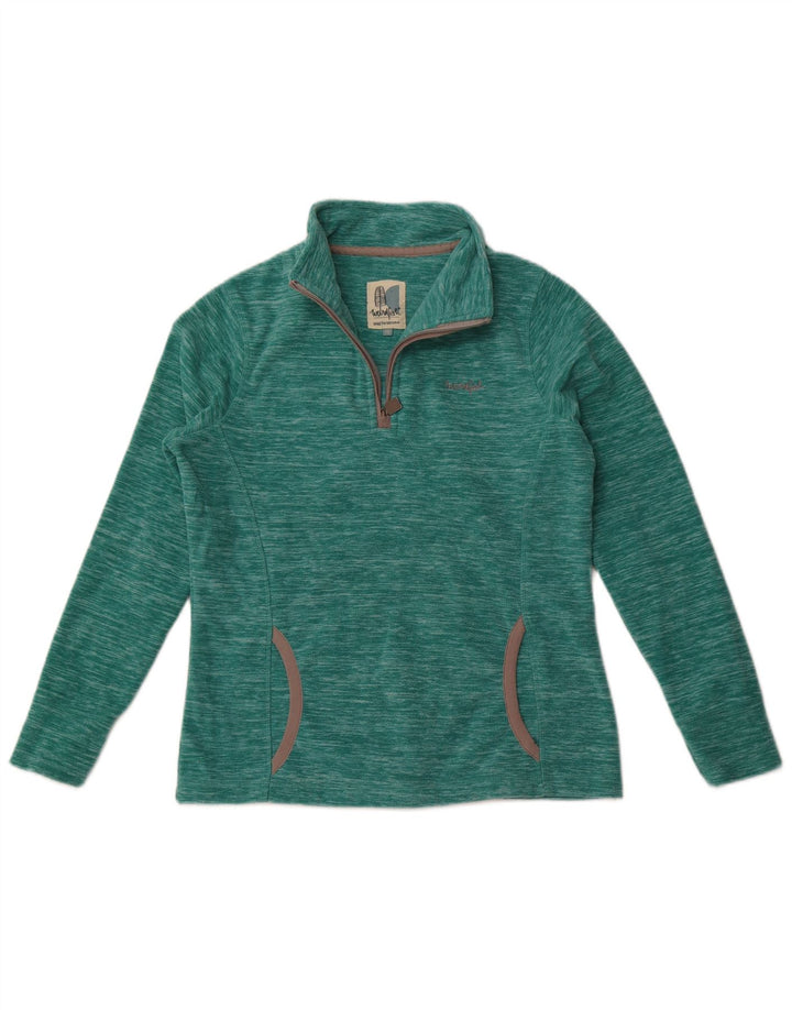 Женский флисовый джемпер оверсайз Weird Fish UK 10, маленький зеленый полиэстер