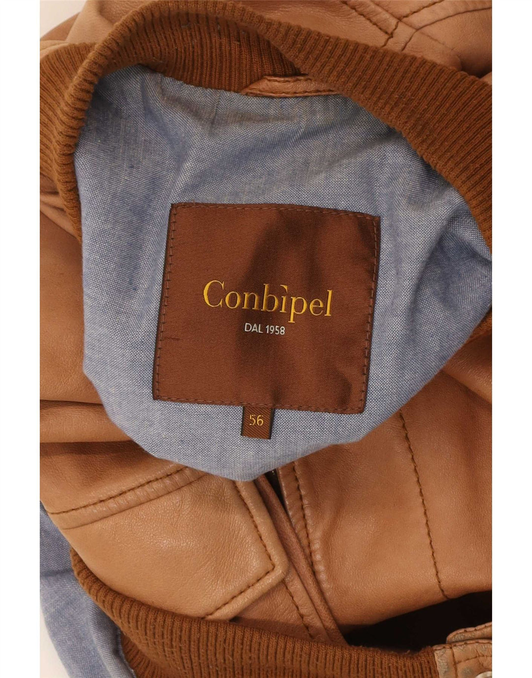 Мужской кожаный бомбер Conbipel IT 56 2XL Коричневый