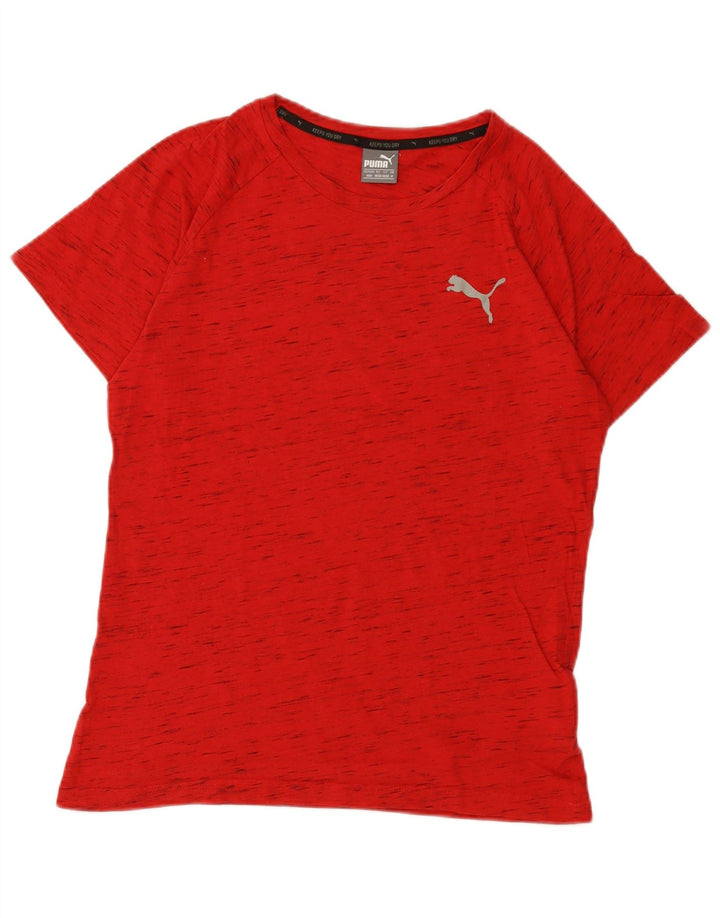 Мужская футболка Puma из хлопка среднего красного цвета с крапинками