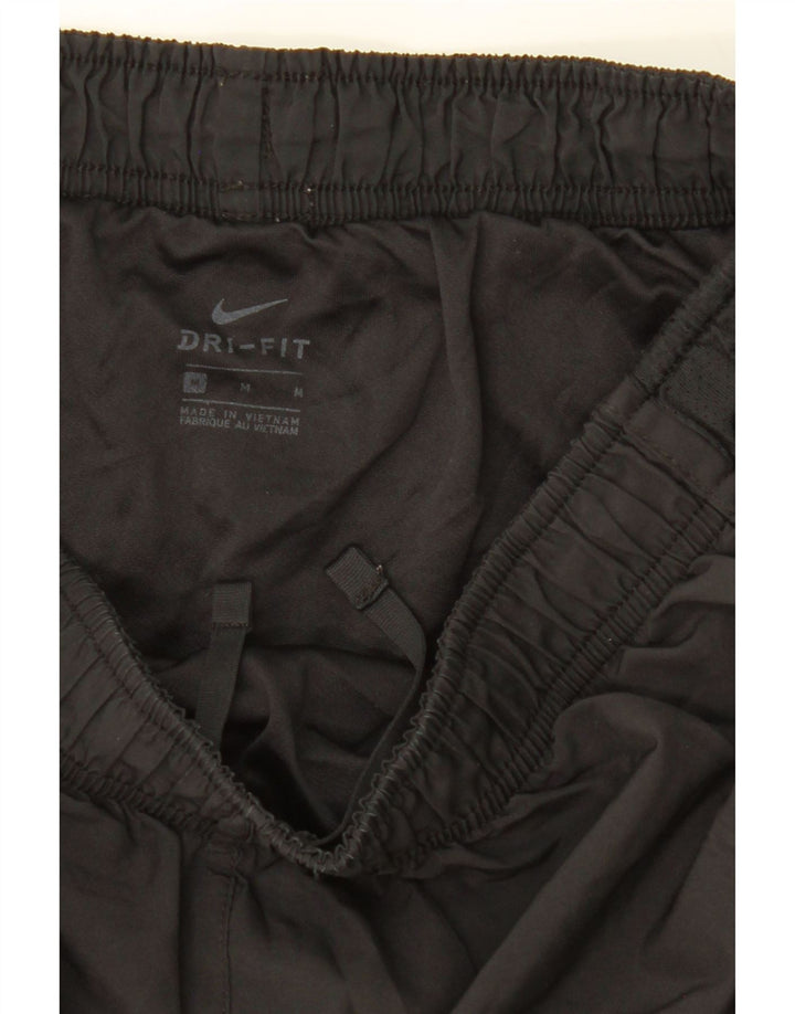 NIKE Womens Dri Fit Graphic Sport Shorts UK 12 Medium  Black Polyester Vintage Nike and Second-Hand Nike from Messina Hembry 