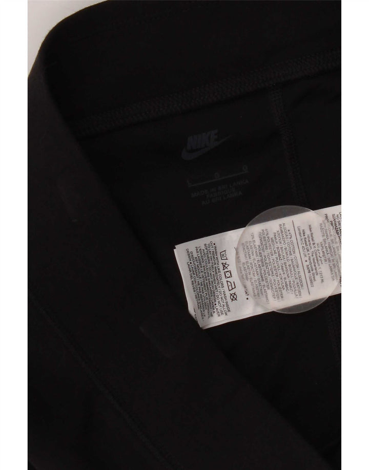 Женские леггинсы с рисунком Nike UK 16, большие черные хлопковые