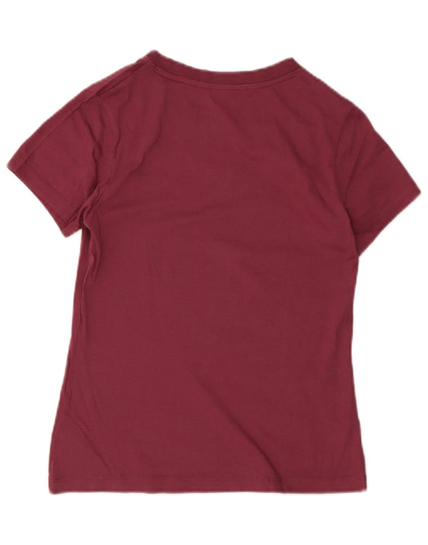 Женская футболка с рисунком Calvin Klein Jeans Top UK 8, маленький бордовый хлопок