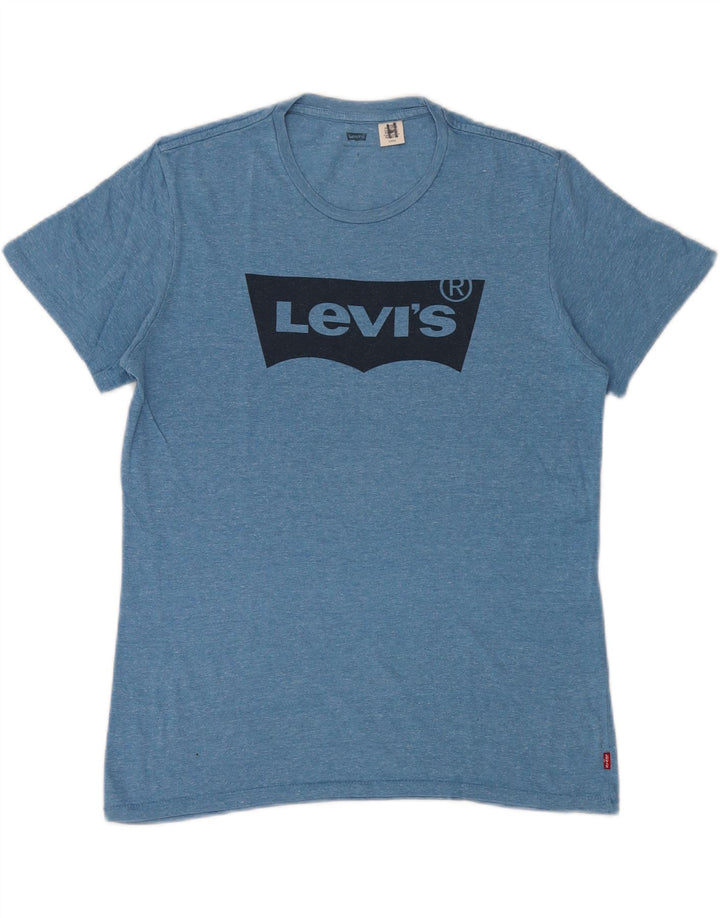 Мужская футболка с рисунком Levi's, маленький синий в крапинку