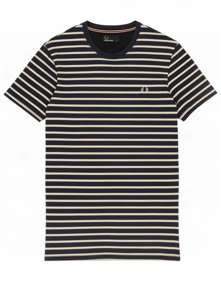 Мужская футболка Fred Perry Top Medium Темно-синяя полоска из хлопка