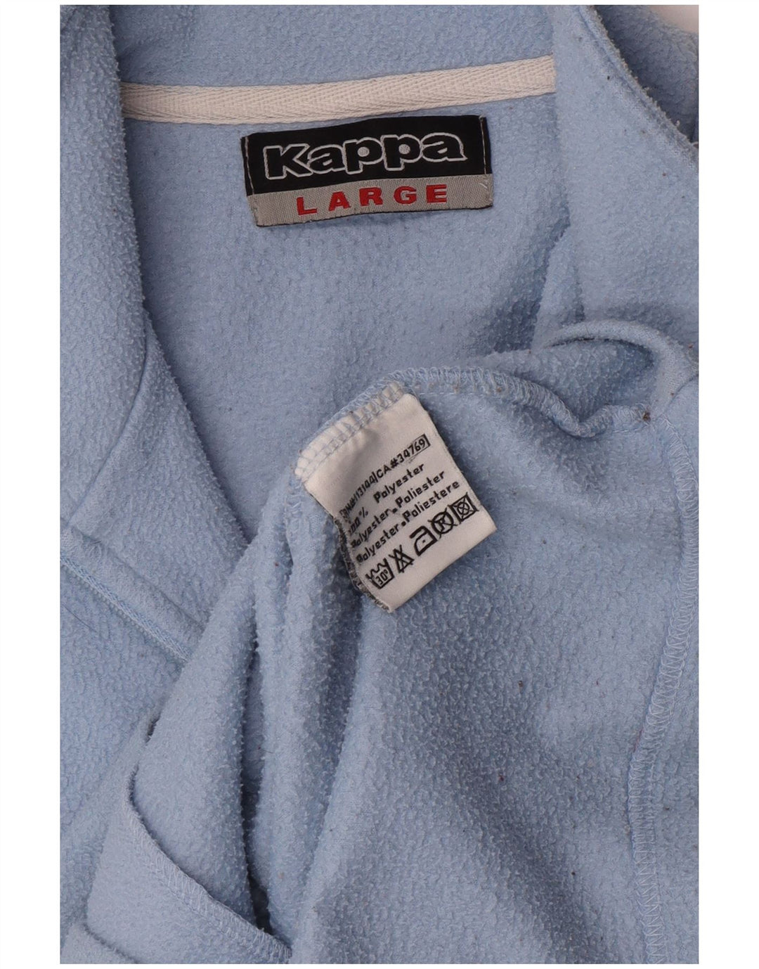 Флисовая куртка Kappa для девочек 9–10 лет, большая синяя, полиэстер