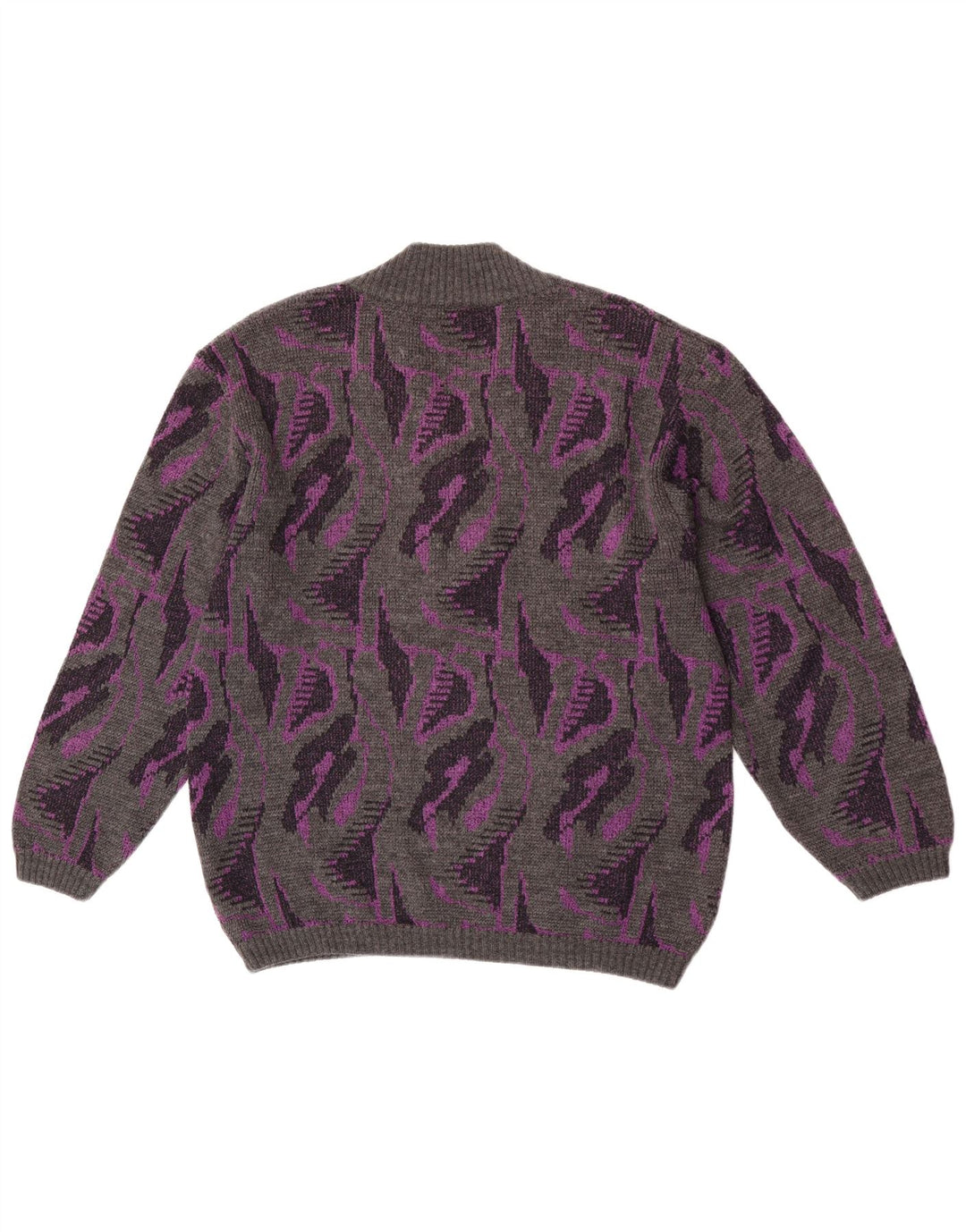 Женский джемпер Rasica с v-образным вырезом и абстрактным узором, Великобритания, 16, большой серый цвет