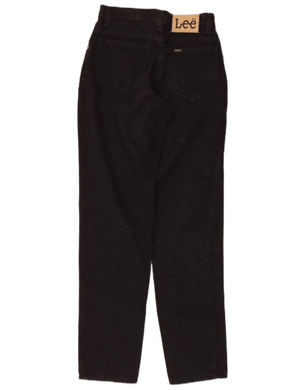 Женские зауженные джинсы с высокой талией LEE W28 L33, черный хлопок