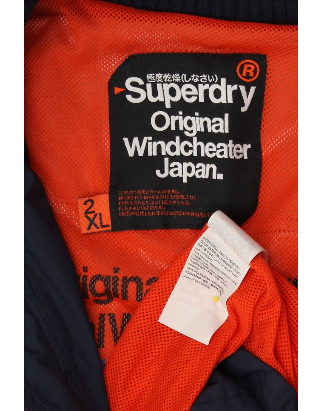 Женская ветровка-дождевик Superdry UK 20 2XL Темно-синий нейлон