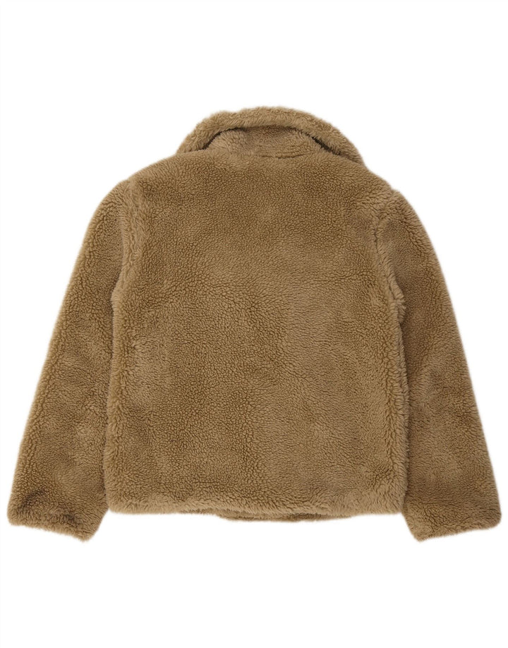 Женская куртка Weird Fish Teddy Bear Sherpa UK 12, средний бежевый полиэстер