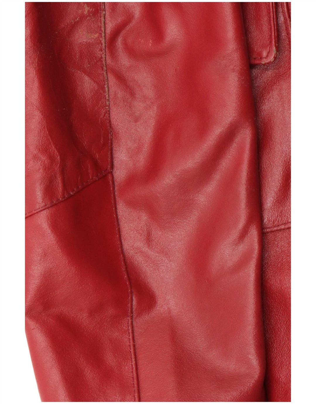 Винтажное женское кожаное пальто UK 18 XL, красное кожаное