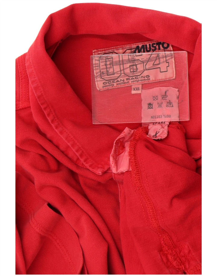 Мужская рубашка поло Musto 2XL красная, хлопок