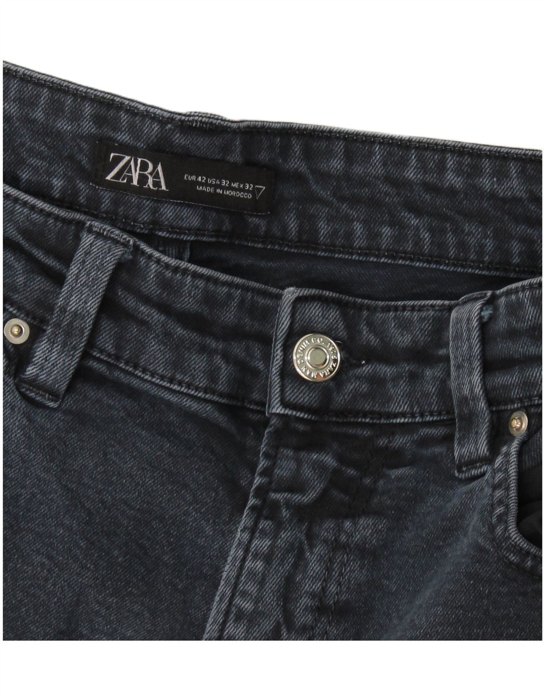 Мужские джинсы узкого кроя Zara EU 42, большие W32 L29, темно-синие