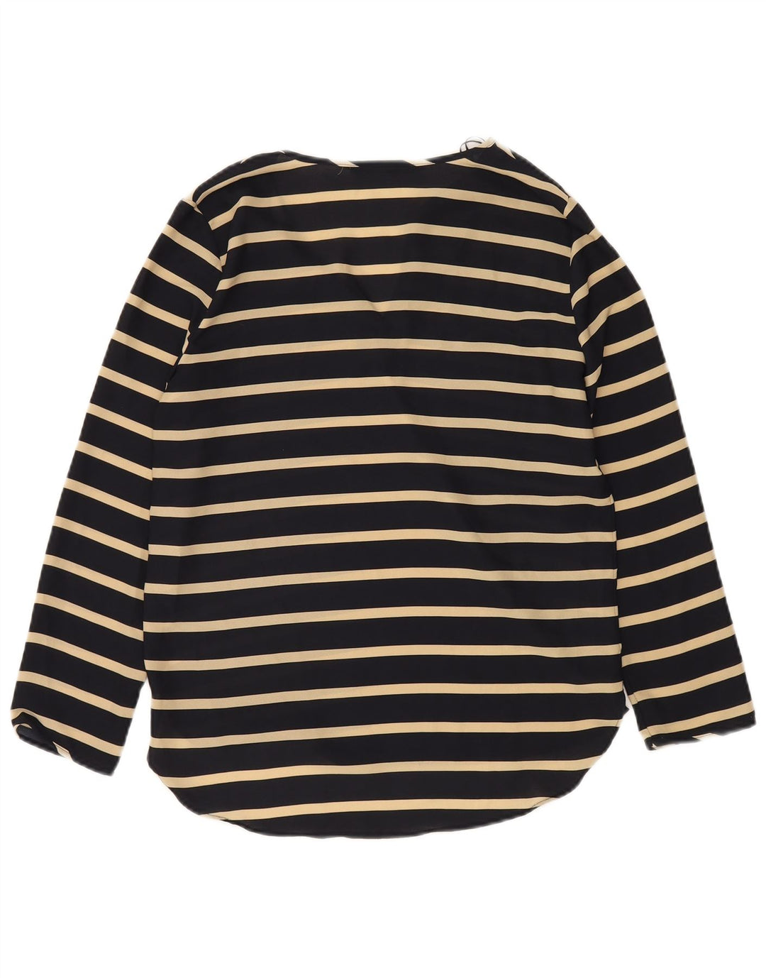 Женская блузка с длинным рукавом Zara UK 10, маленькая, темно-синяя в полоску