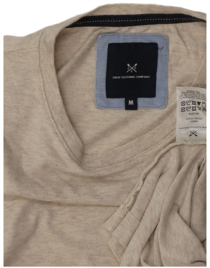 Crew Clothing Мужская футболка из хлопка среднего серого цвета с крапинками