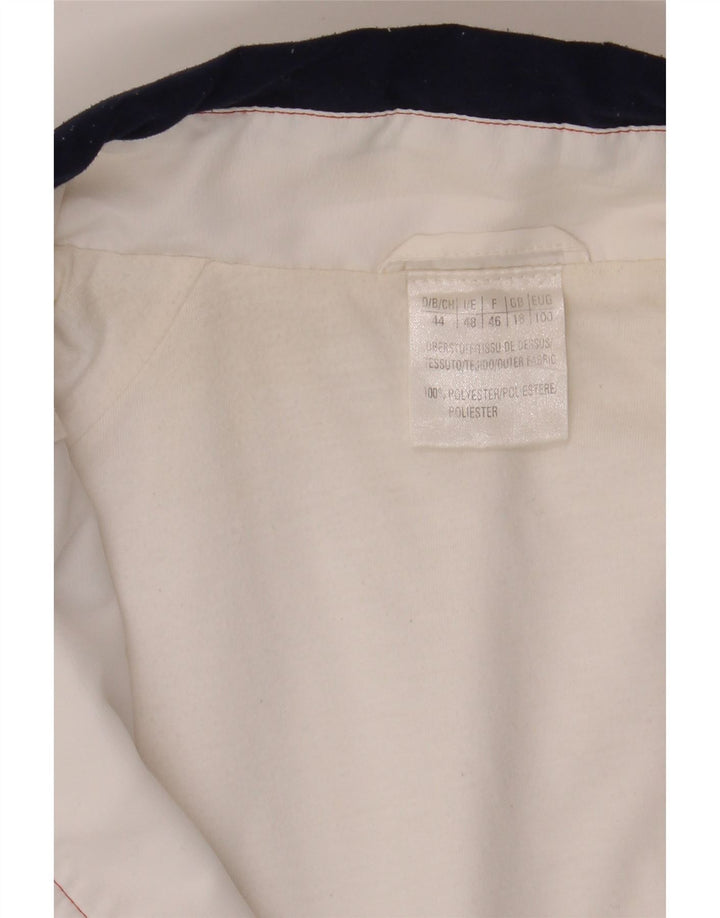 VINTAGE Womens Oversized Tracksuit Top Jacket UK 18 XL White Colourblock Vintage Vintage and Second-Hand Vintage from Messina Hembry 