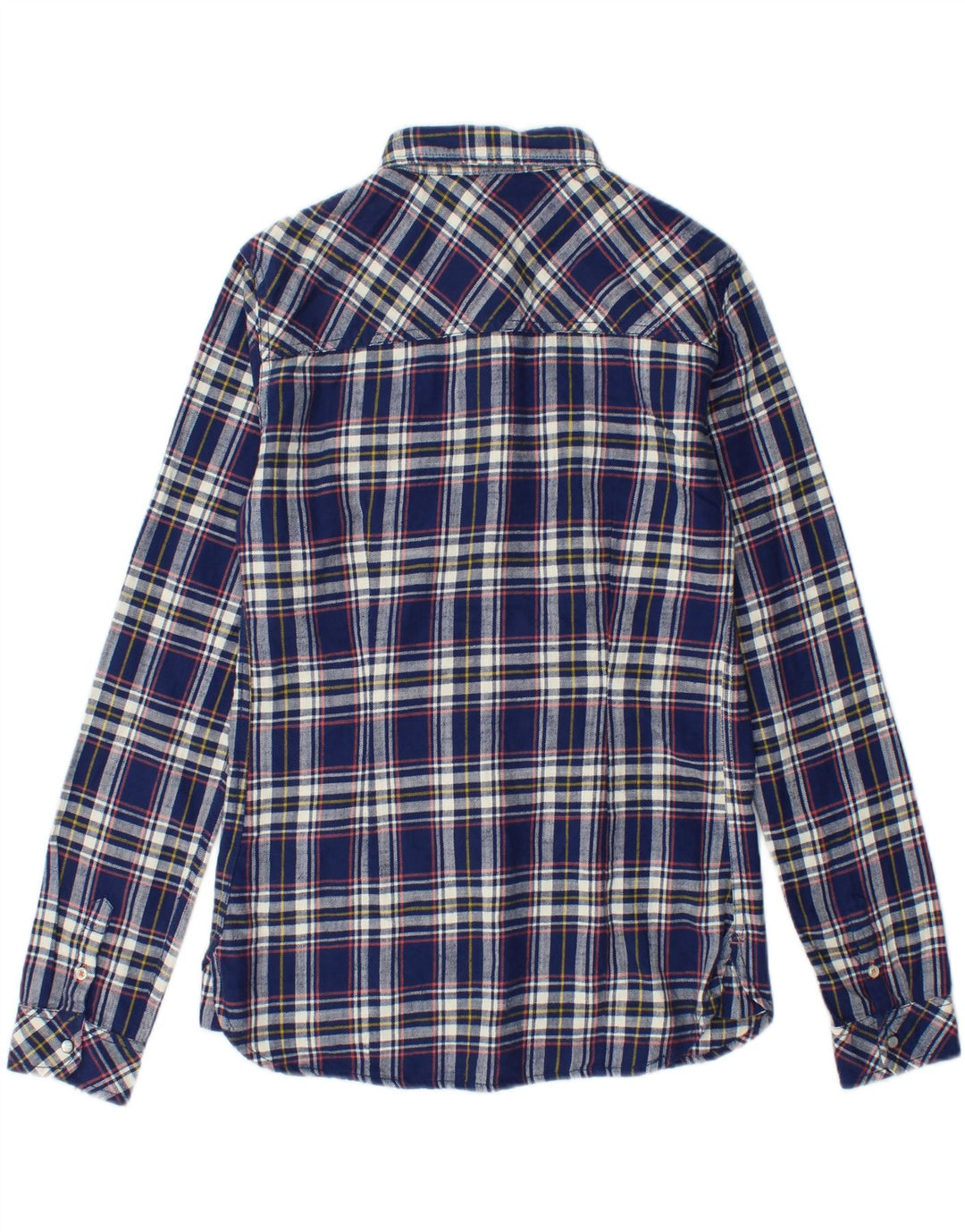 ROXY Womens Flannel Shirt UK 12 Medium Blue Check Cotton