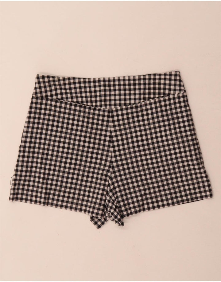 Женские шорты Zara Trafaluc Medium W28, черный хлопок в мелкую клетку