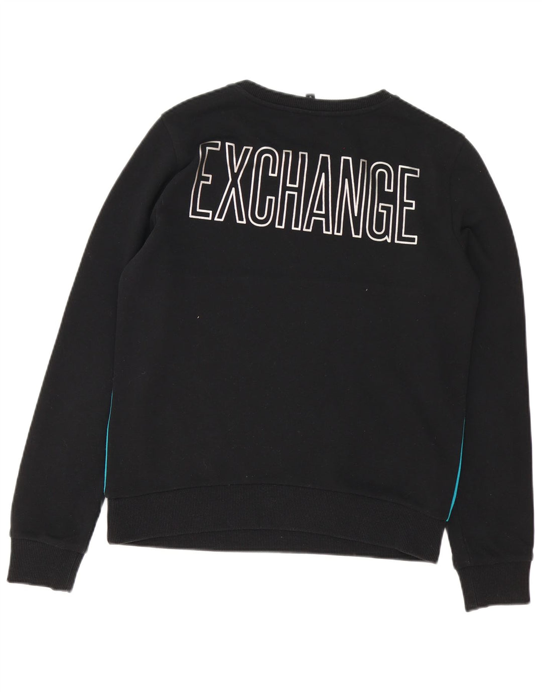 Мужской свитшот с рисунком Armani Exchange, средний черный, цветной блок