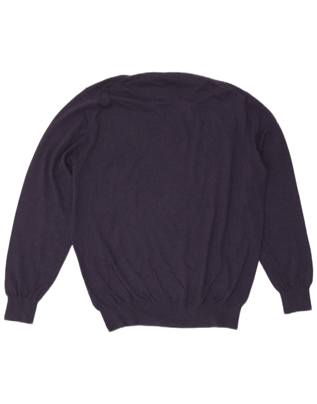 Мужской джемпер с v-образным вырезом Massimo Dutti XL, темно-синий, хлопок