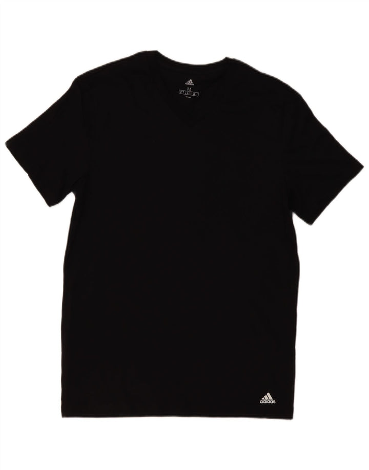 ADIDAS Мужская футболка из хлопка среднего размера, черная