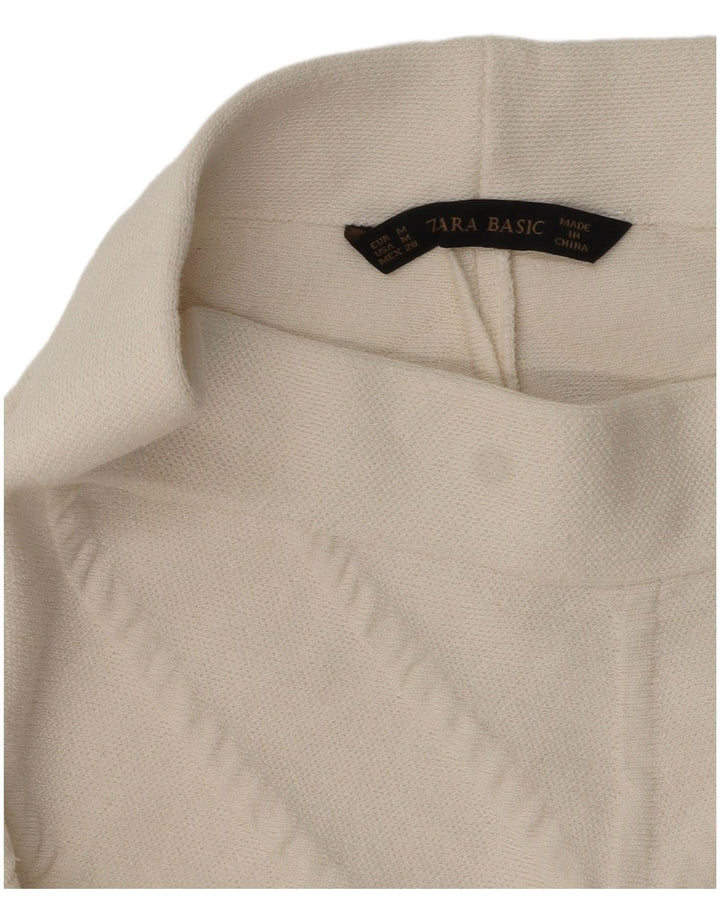 Zara Женская трикотажная юбка-трапеция среднего размера W28 Off White