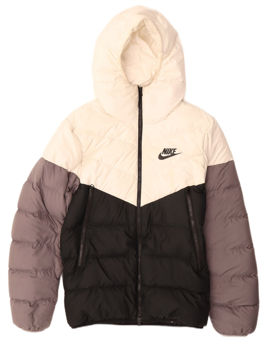 Мужская утепленная куртка NIKE UK 36, маленькая, разноцветная, с цветными блоками