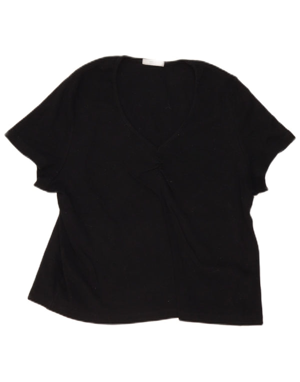 Женская блузка Marks & Spencer UK 22 3XL, черный хлопок