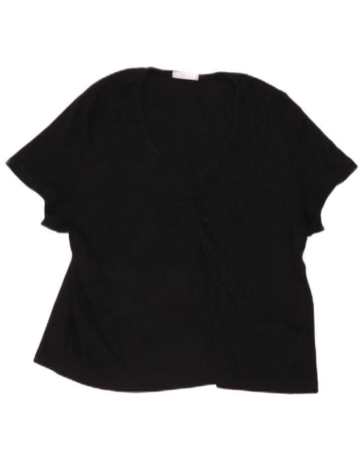 Женская блузка Marks & Spencer UK 22 3XL, черный хлопок