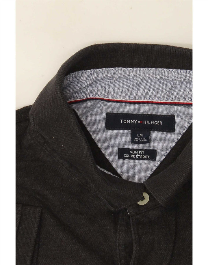 Мужская рубашка поло Tommy Hilfiger, большая серая