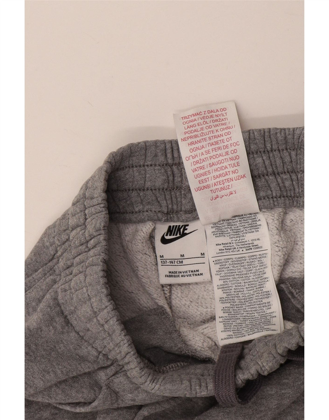 Спортивный костюм NIKE для мальчиков Брюки-джоггеры 10–11 лет Средне-серый хлопок