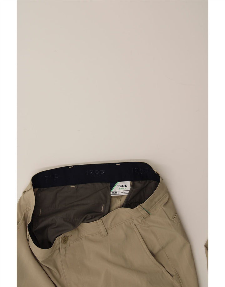 IZOD Womens Golf Straight Chino Trousers W32 L29 Beige Polyester Vintage Izod and Second-Hand Izod from Messina Hembry 
