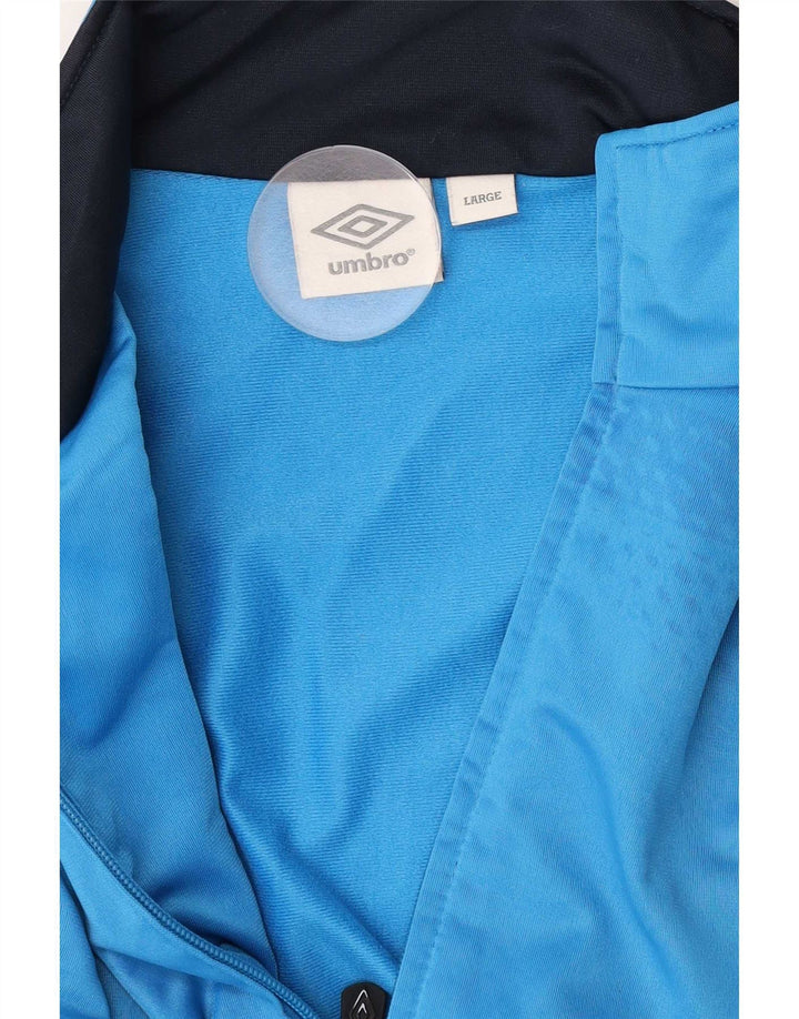 Мужская спортивная куртка Umbro, большая синяя цветная блокировка