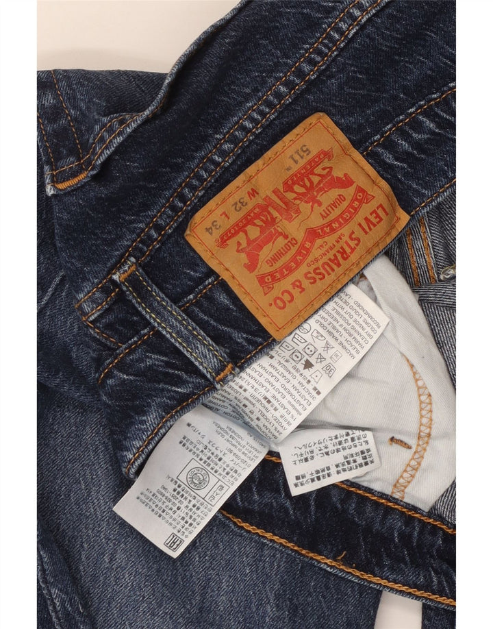 Мужские джинсы LEVI'S 511 Slim W32 L34 Синие, хлопок
