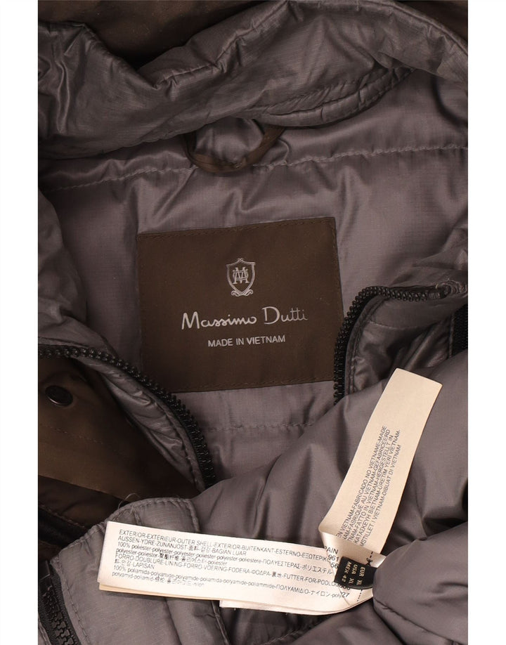 Мужская стеганая куртка Massimo Dutti UK 42 XL Коричневый полиэстер