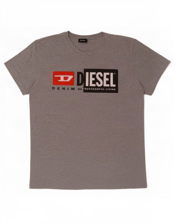 Женская футболка с рисунком Diesel Top UK 20 2XL Серая