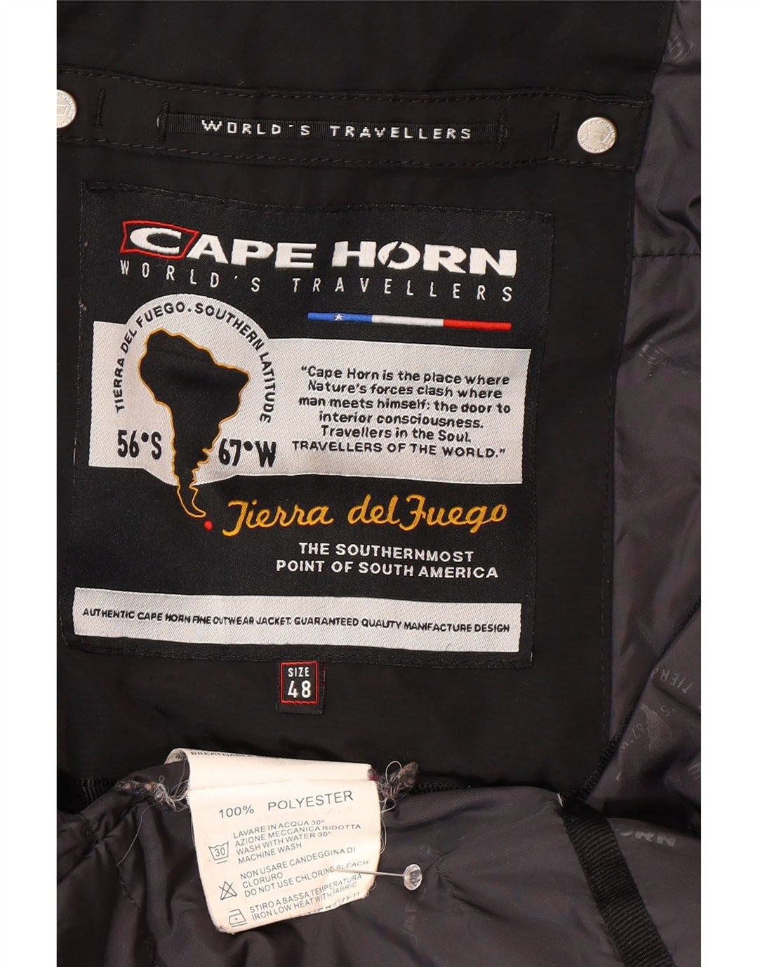 Мужская ветровка с капюшоном Cape Horn IT 48, средний черный полиэстер